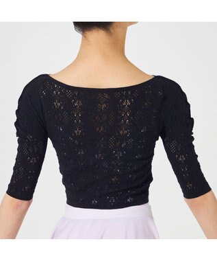 Chacott 【ノーソーイングニット】ジュニア ノーソーイングショートトップ ブラック