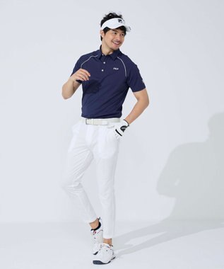 FILA GOLF／marie claire 【FILA GOLF】ラグラン半袖ポロシャツ ネイビー