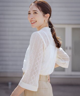 組曲 ラッセルレース ブラウス アイボリー系