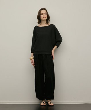 GRACE CONTINENTAL ドルマンニットトップ ブラック