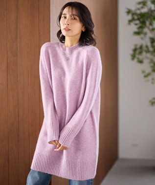 ANY L ニットチュニック ラベンダー