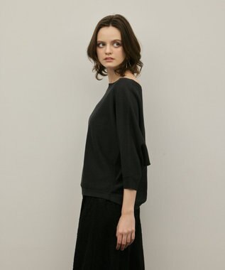 GRACE CONTINENTAL ドルマンニットトップ ブラック