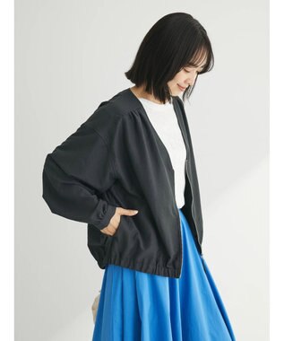 Green Parks イージーケア　Ｖネックブルゾン Black