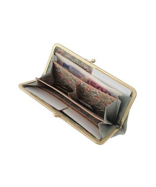 genten アンティーコ×LIBERTY 口金長財布 ユーカリ