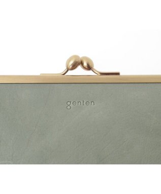 genten アンティーコ×LIBERTY 口金長財布 ユーカリ