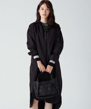 Y'SACCS ヒートエンボス ポルカドットトート Sサイズ ブラック