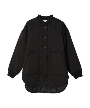 AMERICAN HOLIC キルポカリブ付きキルティングブルゾン Black