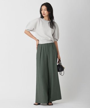 ICB 【洗える】レーヨンポリエステルタックニット ライトグレー系