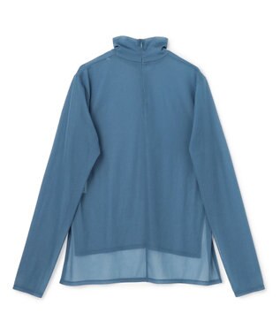 uncrave トリコットシフォン タートルトップス サックス
