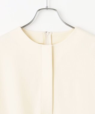 #Newans 【セレモニーにも】＜亀恭子さんコラボ＞下から着られちゃう！シュシュ付き2WAYカフスブラウス アイボリー系