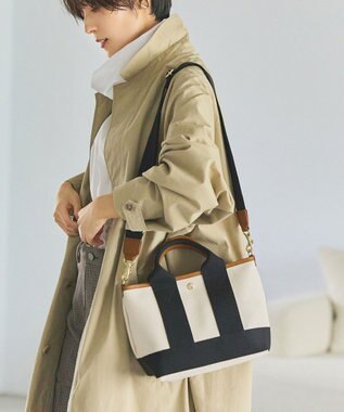 TOPKAPI 【Breath TOPKAPI】スコッチグレイン ネオレザー ミニ トート バッグ ショルダー付き S クリーム