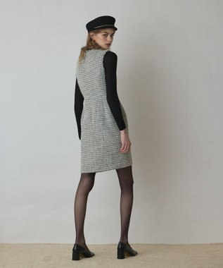 GRACE CONTINENTAL ツイードタイトワンピース ホワイト