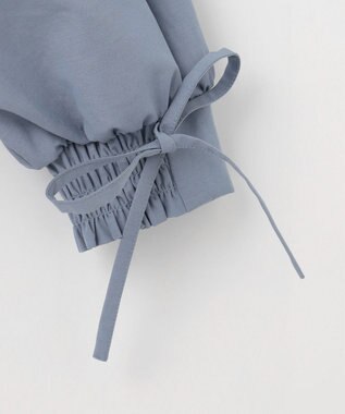 Feroux 【洗える】フリルシャツ ブラウス ブルー系