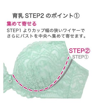 BRADELIS New York 【BRADELIS New York/ 育乳ブラ・STEP2 寄せる】ベルステップ2ブラ25S1 ブラデリス 補正 ブラジャー 谷間を作るブラ ダスティグリーン