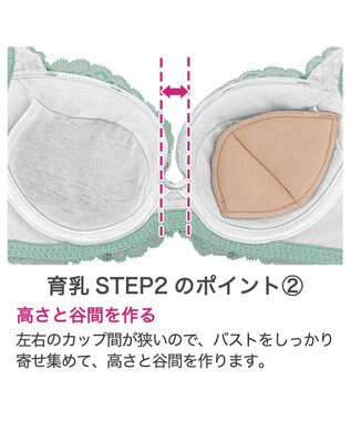 BRADELIS New York 【BRADELIS New York/ 育乳ブラ・STEP2 寄せる】ベルステップ2ブラ25S1 ブラデリス 補正 ブラジャー 谷間を作るブラ ダスティグリーン