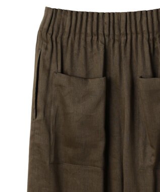 BEIGE， MICA / リネンブレンドイージーワイドパンツ Khaki