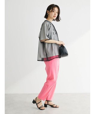 Green Parks 接触冷感　テーパードパンツ Pink