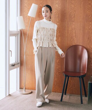 earth music&ecology シャーリングビスチェ Ivory