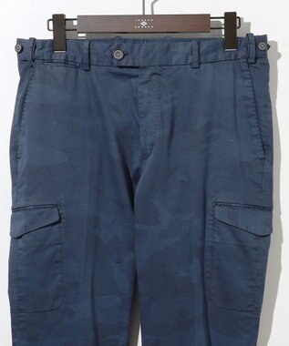 JOSEPH ABBOUD 【イタリア素材/製品染め/ウエストも伸びる!】迷彩ガーメンドダイ パンツ ダルブルー系7