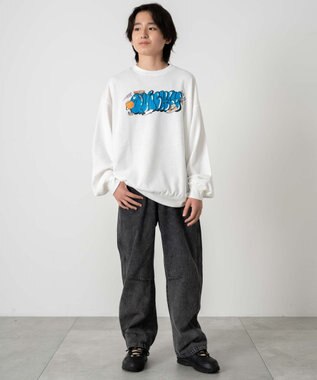 WEGO 【キッズITEM】イージーバレルレッグデニムパンツ（JUNIOR） デニムブラックソノタ