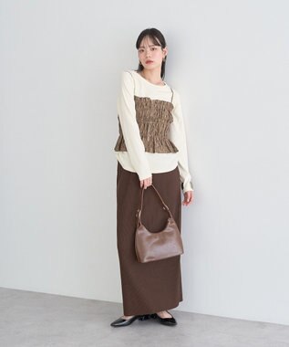 earth music&ecology シャーリングビスチェ Mocha