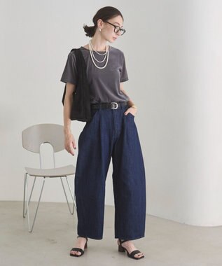 WEGO 【ANGIE VINTAGE】シアーベロアTシャツ グレー