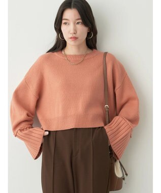 earth music&ecology ワイドスリーブプルオーバー Pink Orange