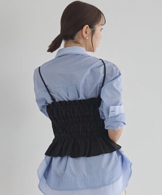 earth music&ecology シャーリングビスチェ Black