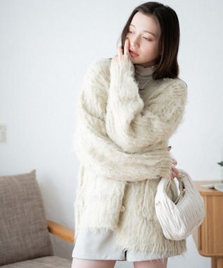 WEGO 【軽量】ブラッシュニットBIGカーディガン