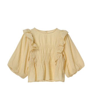 Green Parks ・ＥＬＥＮＣＡＲＥ　ＤＵＥ　シャドーチェックブラウス Yellow