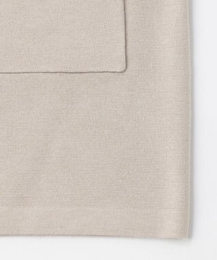 UNFILO 【洗える】金ボタン ニットジャケット グレージュ