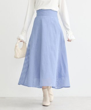 earth music&ecology シアーチェックスカート