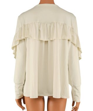 San-ai Resort（三愛水着楽園） 【UPF50＋】　フリル羽織り　M　　【San-ai Resort（サンアイリゾート）】 オフホワイト