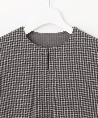 J.PRESS LADIES L ガンクラブチェック ペプラム カットソー ブラウン系3