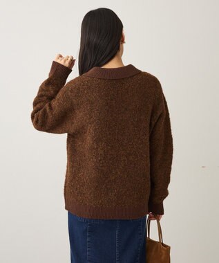 CRAFT STANDARD BOUTIQUE 配色Vネックニットプルオーバー Charcoal Gray