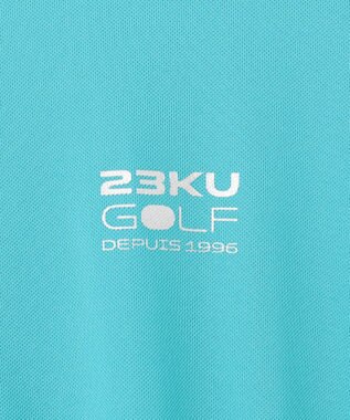 23区GOLF 【WOMEN】【接触冷感・UVケア・吸水速乾】アイス柄 切替ワンピース サックスブルー系