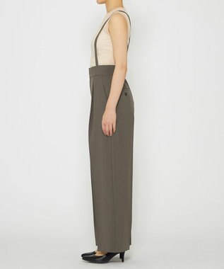 uncrave 【佐藤晴美さん着用】ウォッシャブルドライサップ ワイドパンツ(サスペンダー付き) スレート（佐藤晴美さん着用）