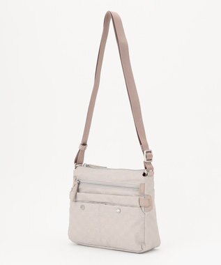 LA BAGAGERIE モノグラム　スクエアナイロンショルダー　SSサイズ アイボリー