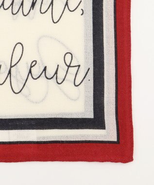 自由区 レターラージ スカーフ レッド系