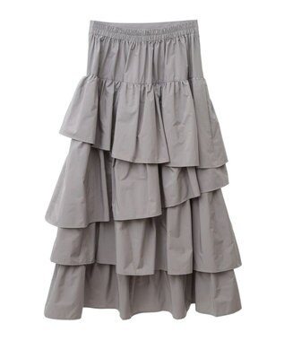 Green Parks ・ＥＬＥＮＣＡＲＥ　ＤＵＥ　ランダムティアードスカート Gray Beige