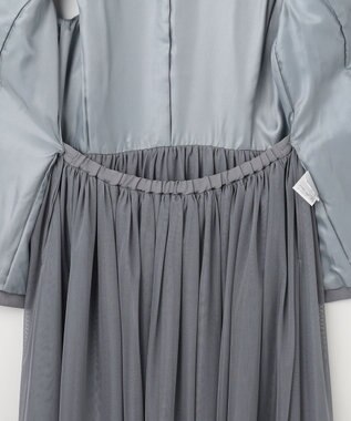GRACE CONTINENTAL テーラーチュールワンピース グレー