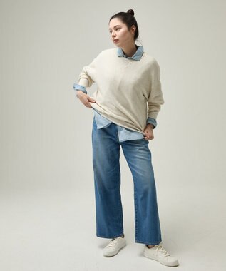 caqu ふわとろスウェットシャツ ivory