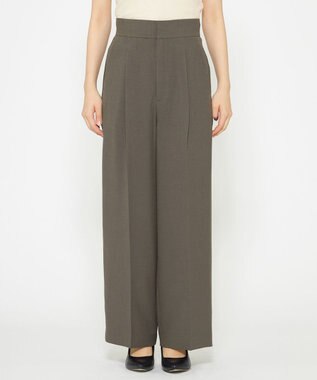 uncrave 【佐藤晴美さん着用】ウォッシャブルドライサップ ワイドパンツ(サスペンダー付き) スレート（佐藤晴美さん着用）