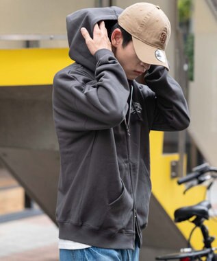 WEGO 【ユニセックス着用ITEM/MLサイズ展開】チェックZIPパーカー スミクロ