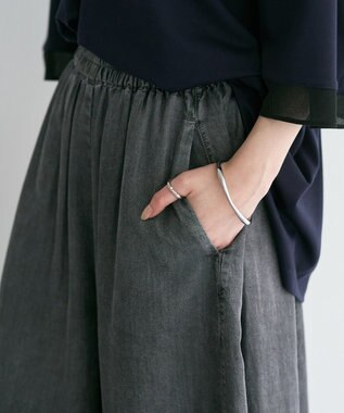 YECCA VECCA デニムコクーンドレープパンツ Black