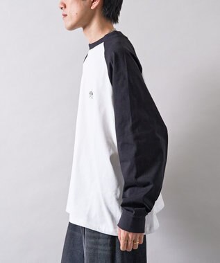 CRAFT STANDARD BOUTIQUE ワンポイント刺繍ラグランロンＴ White