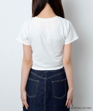 WEGO 【サンリオ】HELLOKITTYコラボラインストーンワンポイントT ホワイト