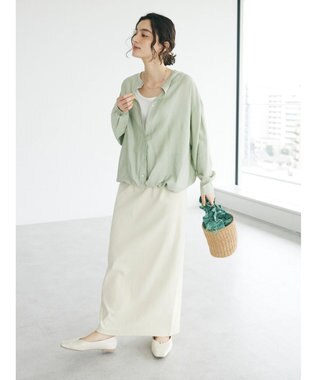 CRAFT STANDARD BOUTIQUE レーヨントロミ羽織りシャツ Light Green