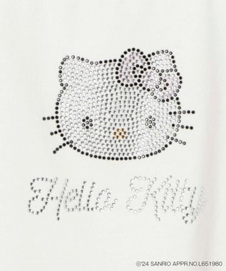 WEGO 【サンリオ】HELLOKITTYコラボラインストーンワンポイントT ホワイト