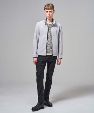 JOSEPH HOMME オリエンタルブラインドジャガード　クルーネック半袖ニットTEE アイボリー系